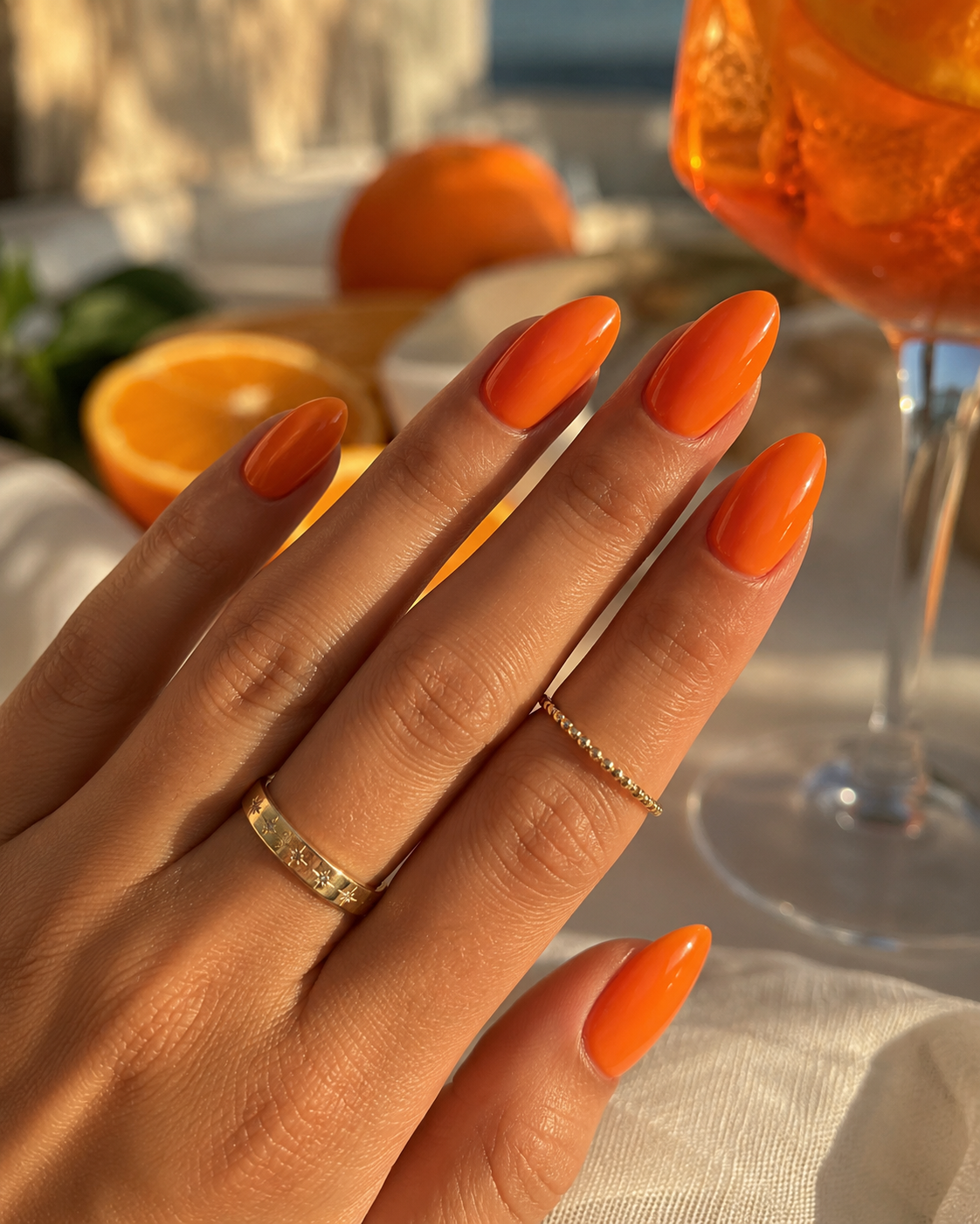 Aperol Orange Nägel